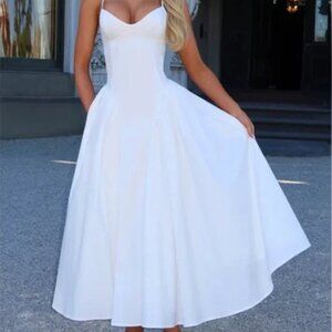 Babyboo -- Emerson Midi Dress in Ivory